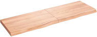 SHUMEE Nástěnná police 160 × 50 × 6 cm, ošetřený masivní dub, světle hnědá - Shelf