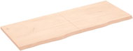 SHUMEE Nástěnná police 160 × 60 × (2-4) cm, neošetřené masivní dubové dřevo - Shelf