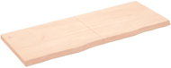 SHUMEE Nástěnná police 160 × 60 × (2-6) cm, neošetřené masivní dubové dřevo - Shelf