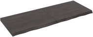 SHUMEE Nástěnná police 160 × 60 × (2-6) cm, ošetřený masivní dub, tmavě hnědá - Shelf