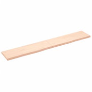 SHUMEE Nástěnná police 180 × 30 × (2-4) cm, neošetřené masivní dubové dřevo - Shelf