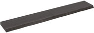 SHUMEE Nástěnná police 180 × 30 × (2-6) cm, ošetřený masivní dub, tmavě hnědá - Shelf