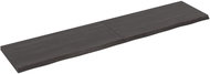SHUMEE Nástěnná police 180 × 40 × (2-4) cm, ošetřený masivní dub, tmavě hnědá - Shelf