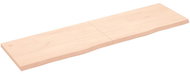 SHUMEE Nástěnná police 180 × 50 × (2-4) cm, neošetřené masivní dubové dřevo - Shelf