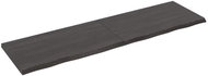 SHUMEE Nástěnná police 180 × 50 × (2-4) cm, ošetřený masivní dub, tmavě hnědá - Shelf