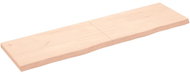 SHUMEE Nástěnná police 180 × 50 × (2-6) cm, neošetřené masivní dubové dřevo - Shelf