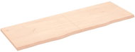 SHUMEE Nástěnná police 180 × 60 × (2-4) cm, neošetřené masivní dubové dřevo - Shelf