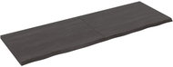SHUMEE Nástěnná police 180 × 60 × (2-4) cm, ošetřený masivní dub, tmavě hnědá - Shelf