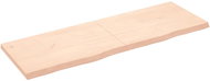 SHUMEE Nástěnná police 180 × 60 × (2-6) cm, neošetřené masivní dubové dřevo - Shelf