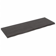 SHUMEE Nástěnná police 180 × 60 × (2-6) cm, ošetřený masivní dub, tmavě hnědá - Shelf