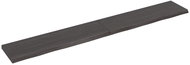 SHUMEE Nástěnná police 200 × 30 × (2-4) cm, ošetřený masivní dub, tmavě hnědá - Shelf
