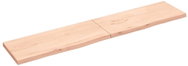 SHUMEE Nástěnná police 200 × 40 × (2-4) cm, neošetřené masivní dubové dřevo - Shelf