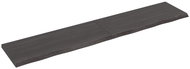 SHUMEE Nástěnná police 200 × 40 × (2-4) cm, ošetřený masivní dub, tmavě hnědá - Shelf