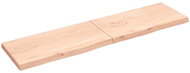 SHUMEE Nástěnná police 200 × 50 × (2-6) cm, neošetřené masivní dubové dřevo - Shelf