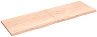 SHUMEE Nástěnná police 200 × 60 × (2-4) cm, neošetřené masivní dubové dřevo - Shelf