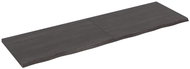 SHUMEE Nástěnná police 200 × 60 × (2-4) cm, ošetřený masivní dub, tmavě hnědá - Shelf