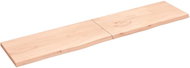 SHUMEE Nástěnná police 220 × 50 × (2-4) cm, neošetřené masivní dubové dřevo - Shelf