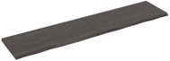 SHUMEE Nástěnná police 220 × 50 × (2-4) cm, ošetřený masivní dub, tmavě hnědá - Shelf
