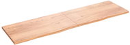 SHUMEE Nástěnná police 220 × 60 × (2-4) cm, ošetřený masivní dub, hnědá - Shelf