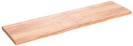 SHUMEE Nástěnná police 220 × 60 × (2-6) cm, ošetřený masivní dub, hnědá - Shelf