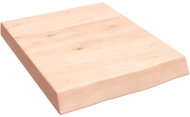 SHUMEE Nástěnná police 40 × 50 × (2-6) cm, neošetřené masivní dubové dřevo - Shelf