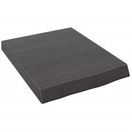 SHUMEE Nástěnná police 40 × 50 × (2-6) cm, ošetřený masivní dub, tmavě hnědá - Shelf