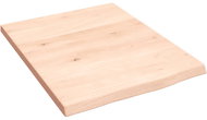 SHUMEE Nástěnná police 40 × 50 × 2 cm, neošetřené masivní dubové dřevo - Shelf