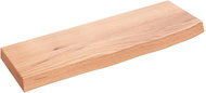 SHUMEE Nástěnná police 60 × 20 × 4 cm, ošetřený masivní dub, světle hnědá - Shelf