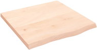 SHUMEE Nástěnná police 60 × 60 × (2-4) cm, neošetřené masivní dubové dřevo - Shelf