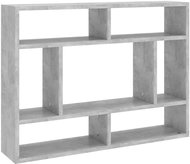 SHUMEE Nástěnná police 75 × 16 × 55 cm, dřevotříska, betonově šedá - Shelf