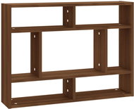 SHUMEE Nástěnná police 75 × 16 × 55 cm, kompozitní dřevo, hnědý dub - Shelf