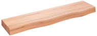 SHUMEE Nástěnná police 80 × 20 × 6 cm, ošetřený masivní dub, světle hnědá - Shelf