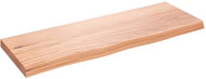 SHUMEE Nástěnná police 80 × 30 × (2-4) cm, ošetřený masivní dub, světle hnědá - Shelf