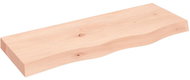 SHUMEE Nástěnná police 80 × 30 × (2-6) cm, neošetřené masivní dubové dřevo - Shelf