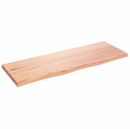 SHUMEE Nástěnná police 80 × 30 × 2 cm, ošetřený masivní dub, světle hnědá - Shelf
