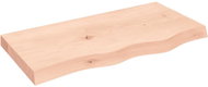 SHUMEE Nástěnná police 80 × 40 × (2-6) cm, neošetřené masivní dubové dřevo - Shelf