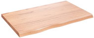 SHUMEE Nástěnná police 80 × 50 × (2-4) cm, ošetřený masivní dub, světle hnědá - Shelf
