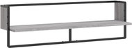 SHUMEE Nástěnná police s tyčí 100 × 25 × 30 cm, šedá sonoma - Shelf