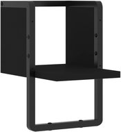 SHUMEE Nástěnná police s tyčí 20 × 25 × 30 cm, černá - Shelf