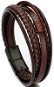 Leather bracelet 23cm brown - Bracelet