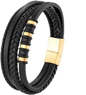 Bracelet Leather bracelet 22cm gold A14623 - Náramek