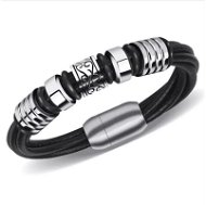 Leather bracelet 22cm A7004-4 - Bracelet