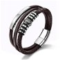 Leather bracelet 22cm A7004-9 - Bracelet