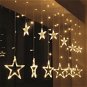 Solight LED Weihnachtsanhänger, Sterne, Breite 1,8m, 77LED, IP20, 3xAA, USB - Weihnachtsbeleuchtung