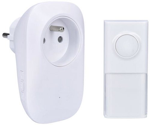 Solight wireless doorbell with power socket, 250 m, white, learning code - Doorbell - Main image