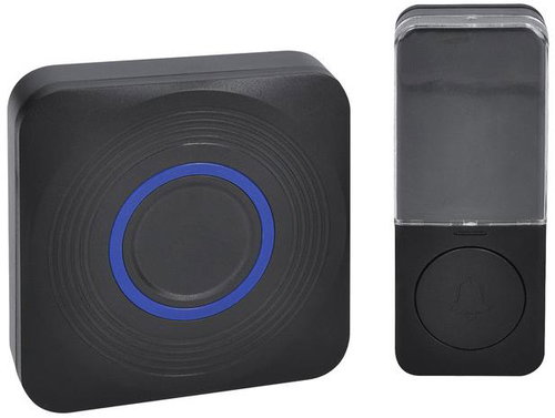 Solight wireless doorbell, battery + USB, 200 m, black, learning code - Doorbell - Main image