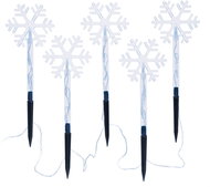 Solight LED garden lighting snowflakes, 5pcs, 15x LED, plug-in - Christmas Lights
