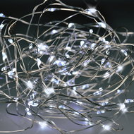 Solight Christmas chain silver, cold light, 100 × mini LED, 10 m - Light Chain