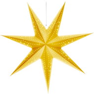 Solight LED poinsettia gold, hanging, timer, 60 cm, 20x LED - Christmas Lights