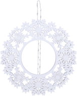 Solight LED wooden Christmas wreath, 10x LED, white, 30 cm, timer - Christmas Lights